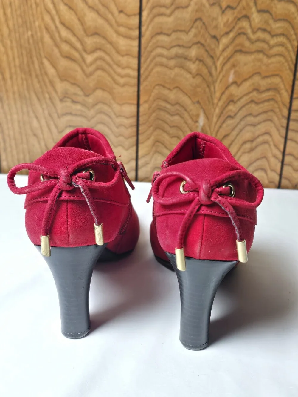 Coach and Four Red Suede Ankle Booties